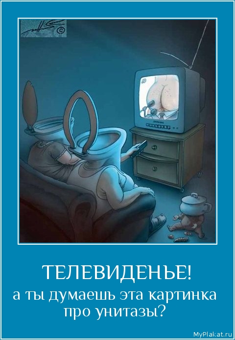 ТЕЛЕВИДЕНЬЕ! а ты думаешь эта картинка про унитазы?