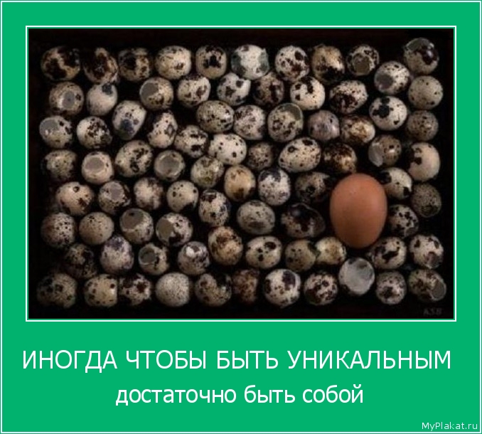 ИНОГДА ЧТОБЫ БЫТЬ УНИКАЛЬНЫМ  достаточно быть собой