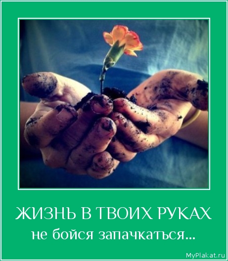 ЖИЗНЬ В ТВОИХ РУКАХ не бойся запачкаться...