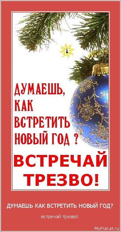 ДУМАЕШЬ КАК ВСТРЕТИТЬ НОВЫЙ ГОД? встречай трезво!