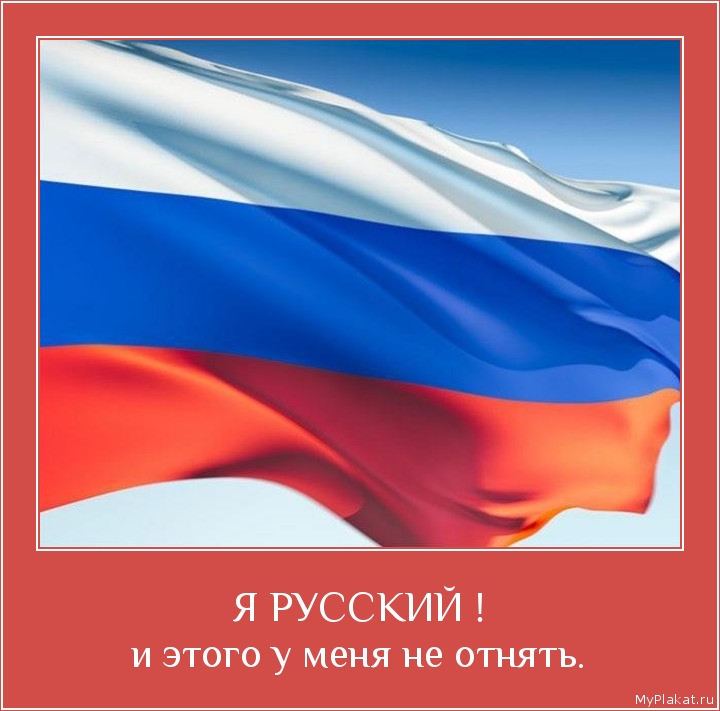 Я РУССКИЙ ! и этого у меня не отнять.