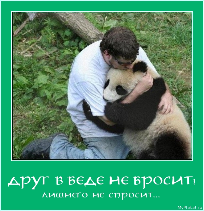ДРУГ В БЕДЕ НЕ БРОСИТ! лишнего не спросит...