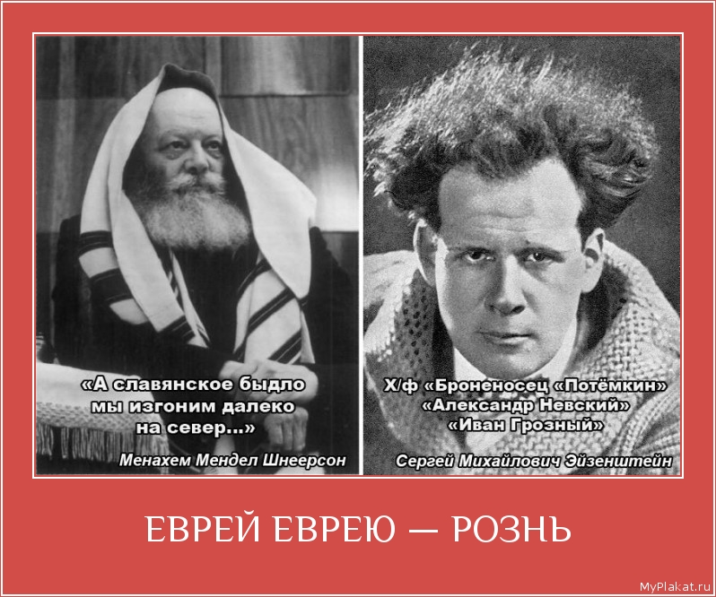 ЕВРЕЙ ЕВРЕЮ — РОЗНЬ 