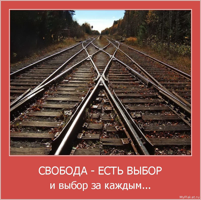 СВОБОДА - ЕСТЬ ВЫБОР и выбор за каждым...