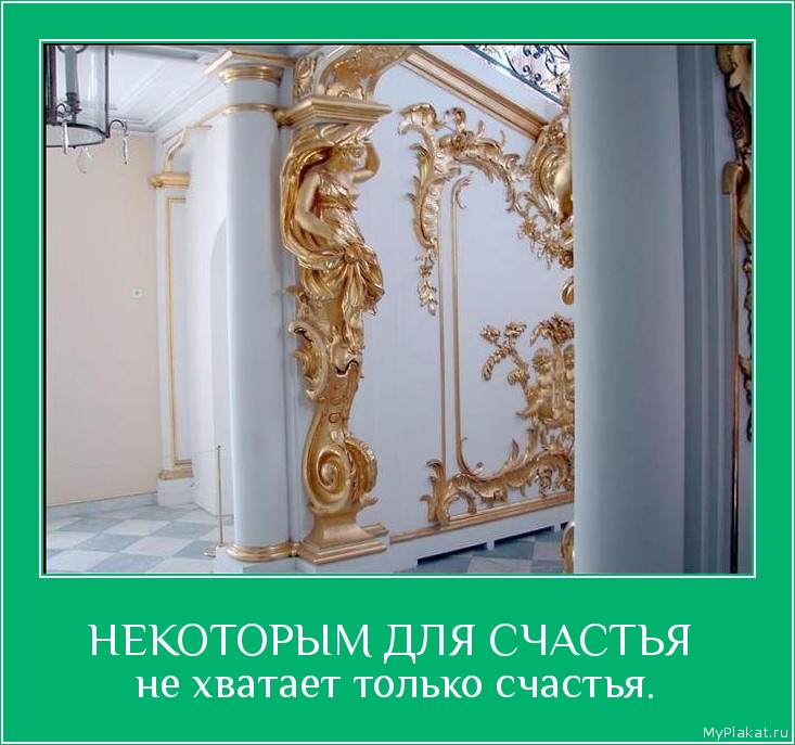НЕКОТОРЫМ ДЛЯ СЧАСТЬЯ  не хватает только счастья.