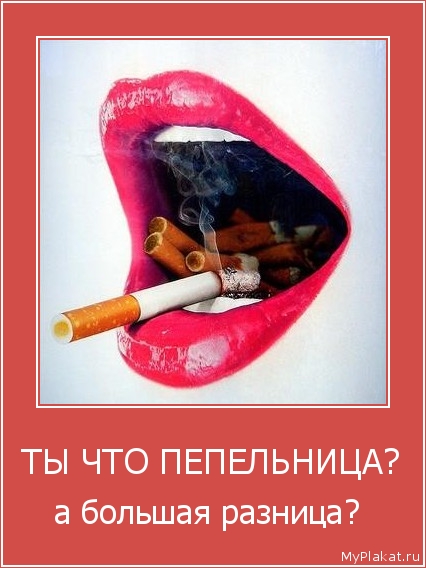 ТЫ ЧТО ПЕПЕЛЬНИЦА? а большая разница? 