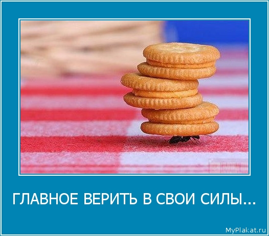ГЛАВНОЕ ВЕРИТЬ В СВОИ СИЛЫ... 