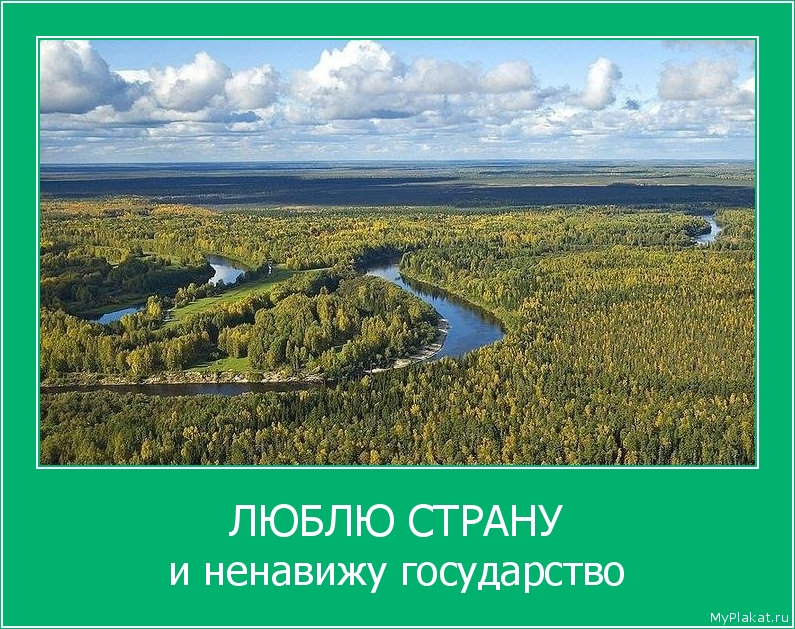 ЛЮБЛЮ СТРАНУ и ненавижу государство
