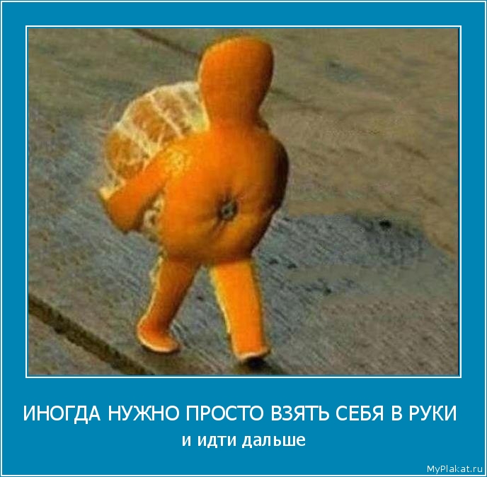 ИНОГДА НУЖНО ПРОСТО ВЗЯТЬ СЕБЯ В РУКИ  и идти дальше
