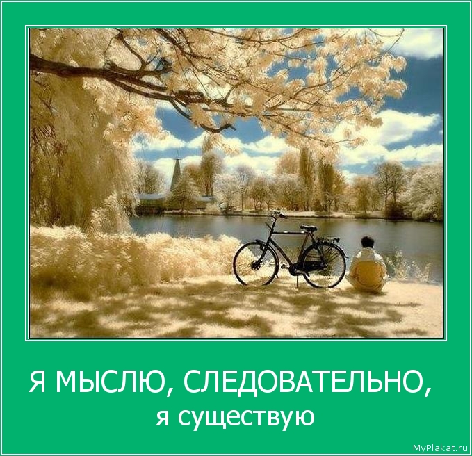 Я МЫСЛЮ, СЛЕДОВАТЕЛЬНО,  я существую