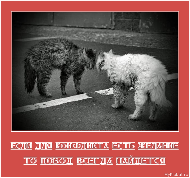 ЕСЛИ ДЛЯ КОНФЛИКТА ЕСТЬ ЖЕЛАНИЕ то повод всегда найдётся