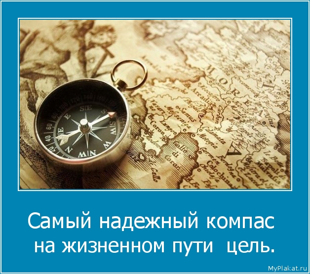 Самый надежный компас  на жизненном пути  цель.